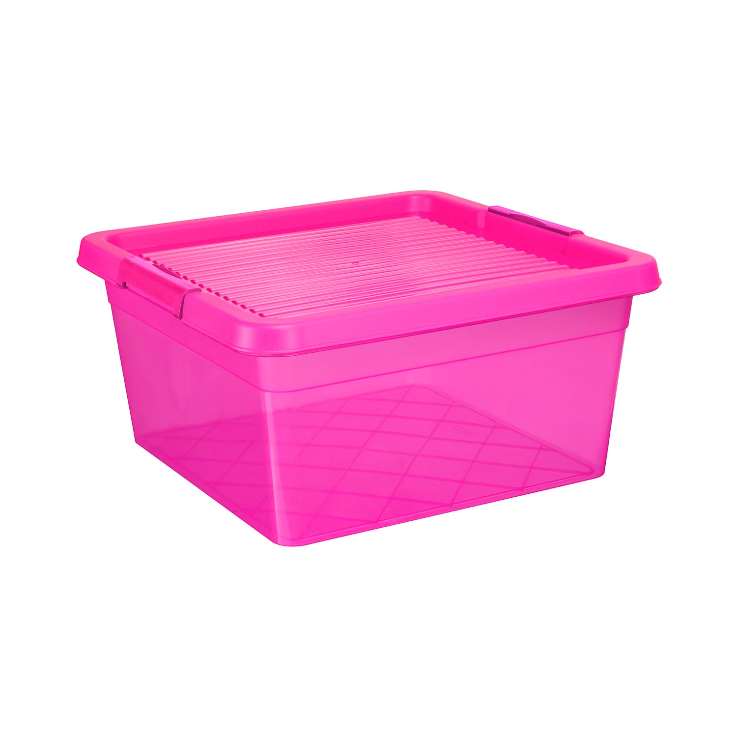 Aufbewahrungsbox "Box One" 20 L in transparenten pink, Kunststoffbox