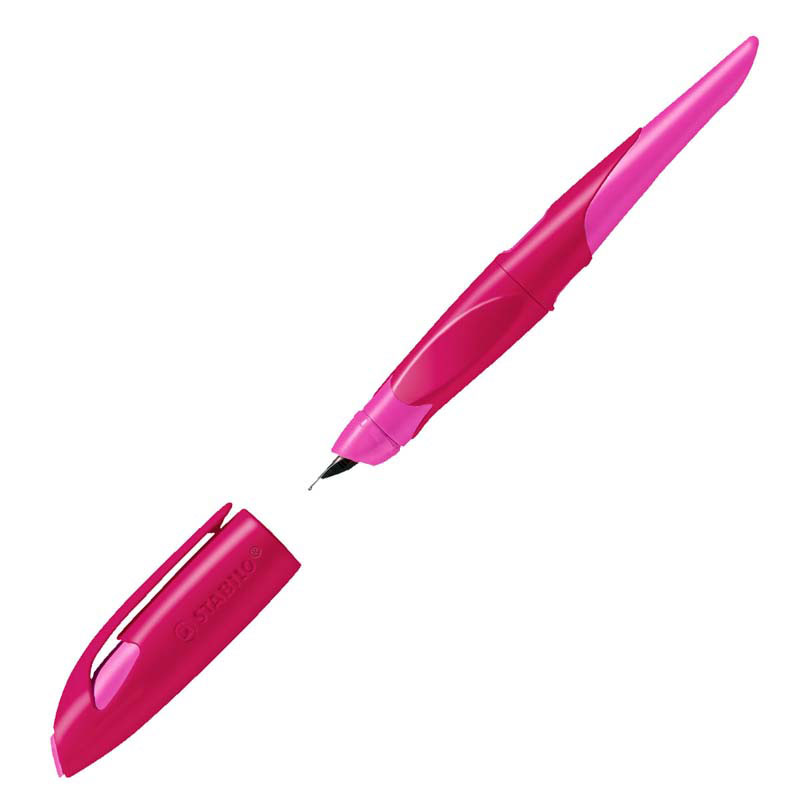 STABILO Füllhalter EASYbird in pink mit einer Anfängerfeder A, ergonomisches Schreiben für Kinderhände