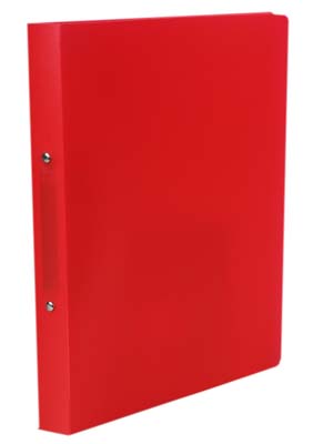 Ringbuch BRUNNEN DIN A4 aus Kunststoff in rot mit 2-Ring-Mechanik