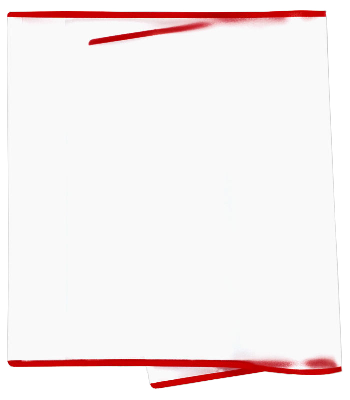 Buchhülle HERMA 300 mm x 540 mm transparent mit rotem Rand, verschweißten Kanten und Beschriftungsetikett
