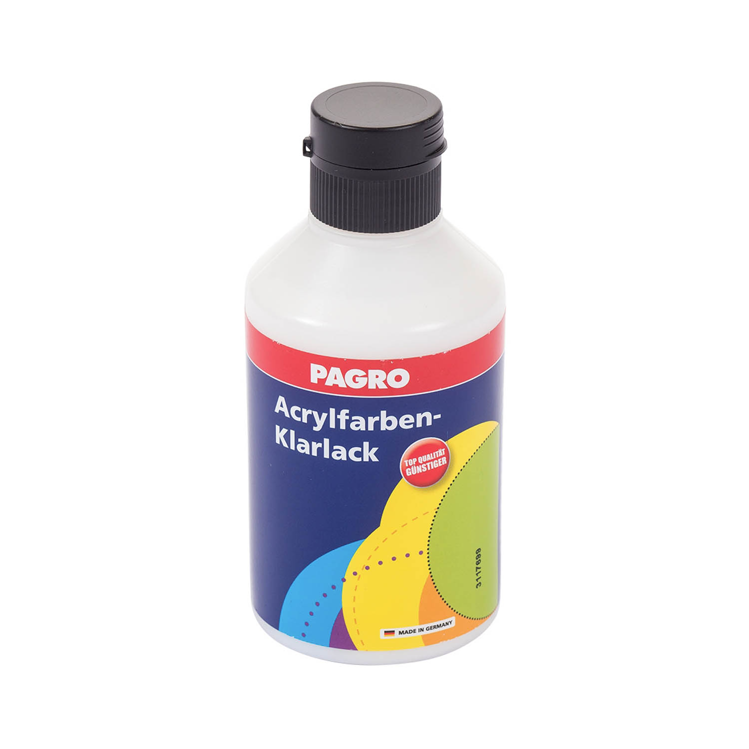 Klarlack PAGRO 250 ml transparent, fixiert und schützt Farbflächen