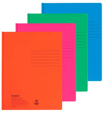 Schnellhefter Falken DIN A4 im 8er-Pack aus Karton mit verschiedenen Farben