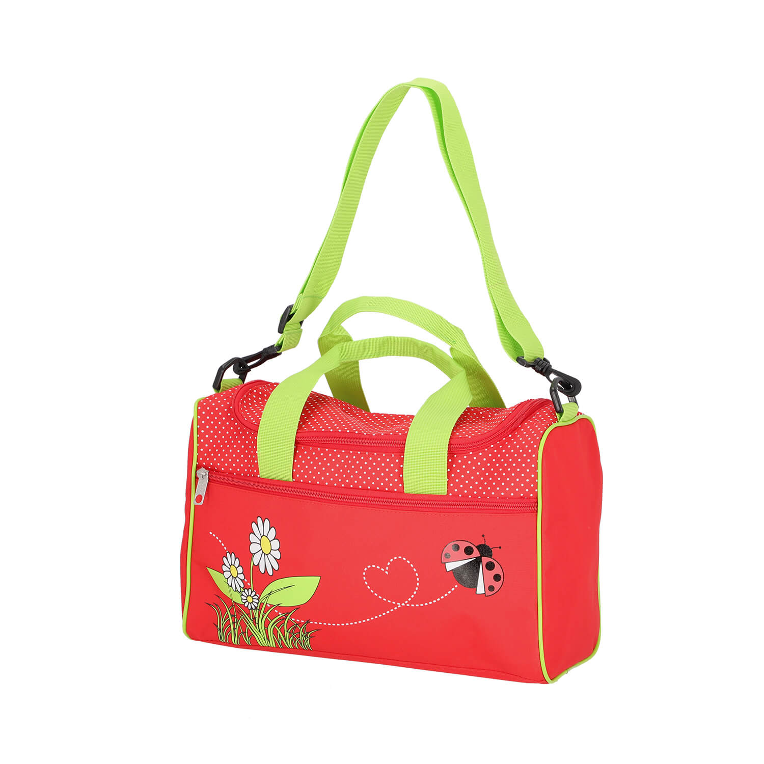 Scooli Sporttasche mit Sweet Beetle Motiv in rot/grün