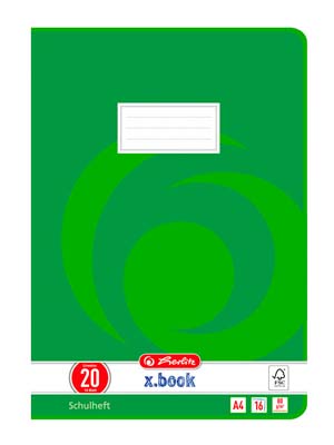 Herlitz Heft DIN A4 in grün mit 16 Blatt und Lineatur 20