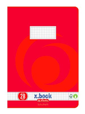 Herlitz Heft DIN A4 in rot mit 16 Blatt und Lineatur 28