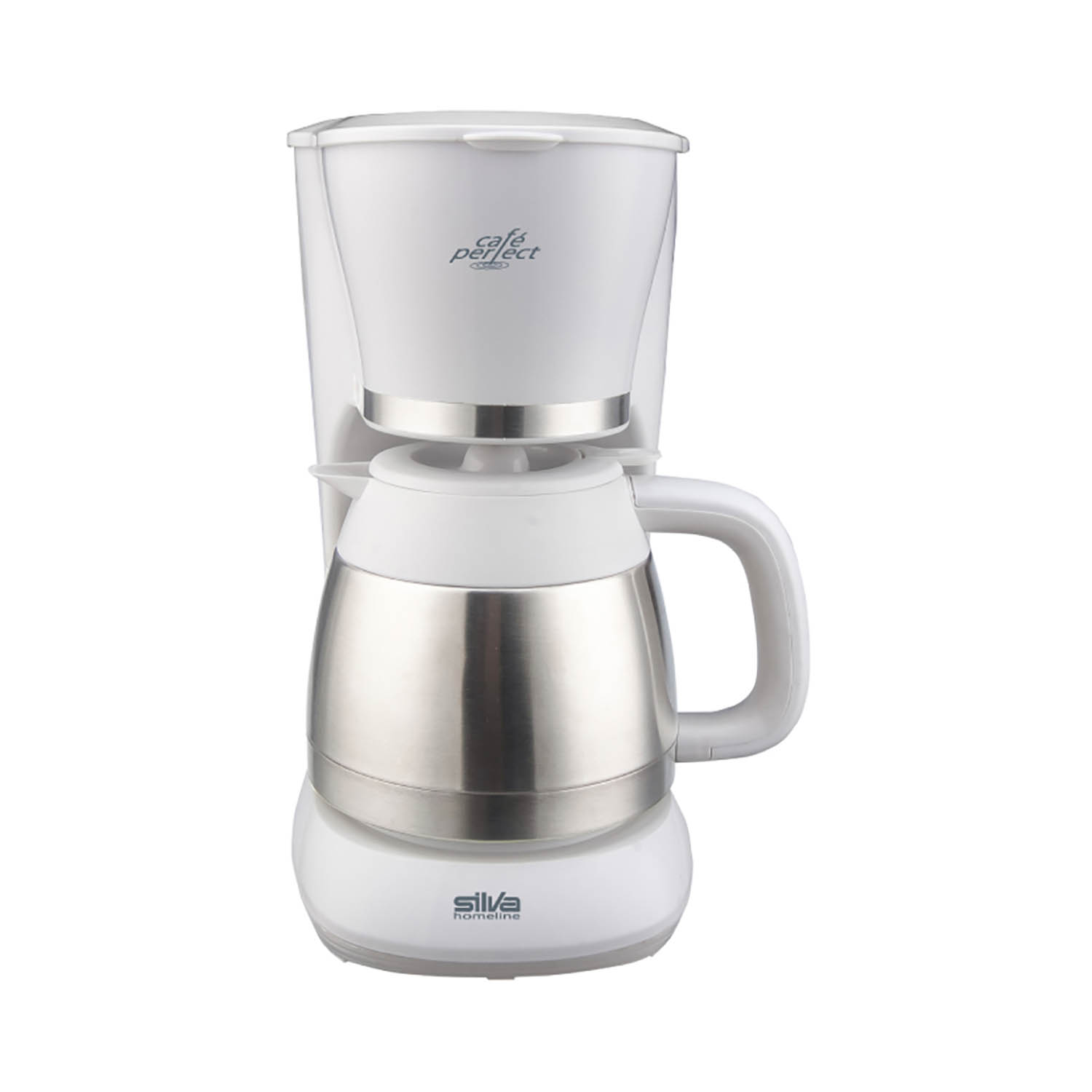 Silva Homeline Thermo Kaffeemaschine, Edelstahl, 1 L, weiß